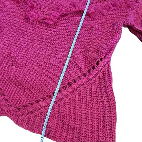 Newbury Kustom Pink Fringed Women's Sweater v - Picture 5 of 7